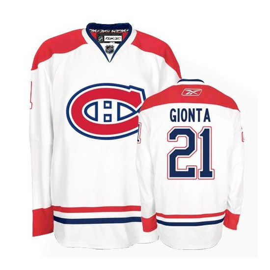 Brian Gionta Montreal Canadiens Youth Authentic Away Reebok Jersey - White