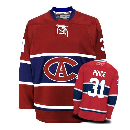 Carey Price Montreal Canadiens Premier New CA Reebok Jersey - Red