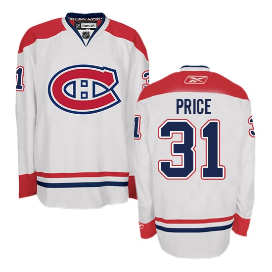 Carey Price Montreal Canadiens Youth Authentic Away Reebok Jersey - White