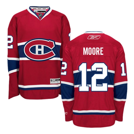 Dickie Moore Montreal Canadiens Premier Home Reebok Jersey - Red