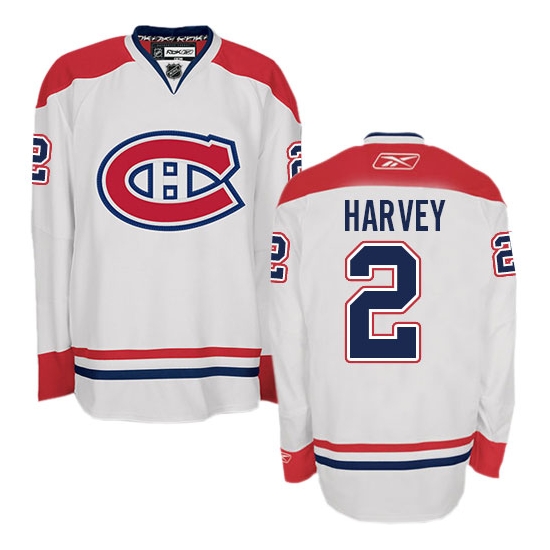 Doug Harvey Montreal Canadiens Authentic Away Reebok Jersey - White