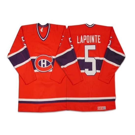 Guy Lapointe Montreal Canadiens Authentic Throwback CCM Jersey - Red