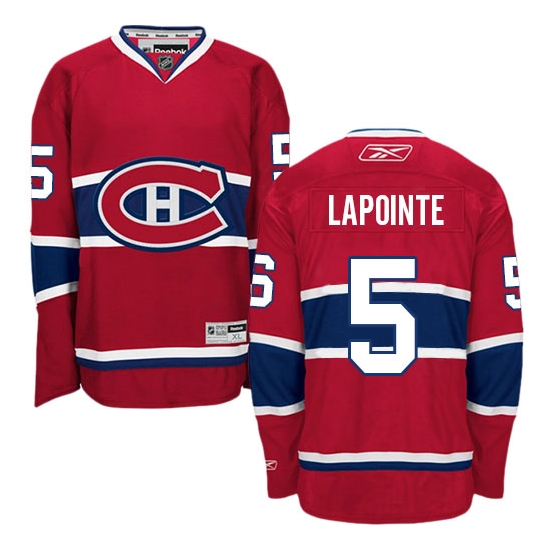 Guy Lapointe Montreal Canadiens Premier Home Reebok Jersey - Red
