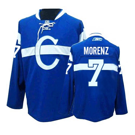 Howie Morenz Montreal Canadiens Authentic Third Reebok Jersey - Blue