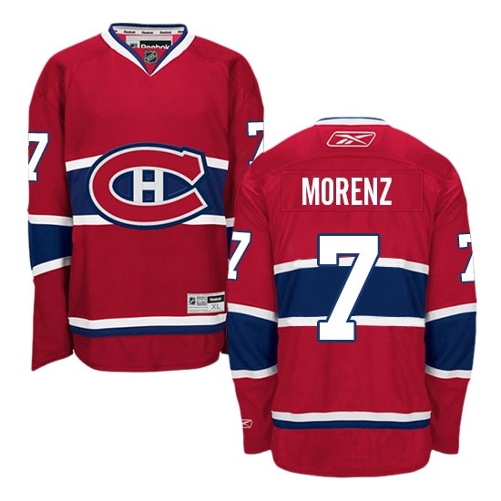 Howie Morenz Montreal Canadiens Authentic Home Reebok Jersey - Red