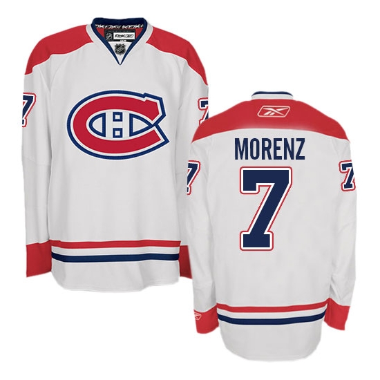 Howie Morenz Montreal Canadiens Authentic Away Reebok Jersey - White