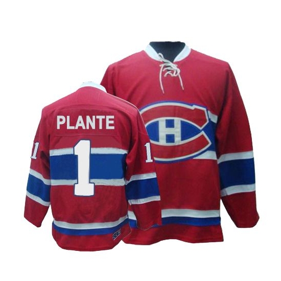Jacques Plante Montreal Canadiens Authentic Throwback CCM Jersey - Red