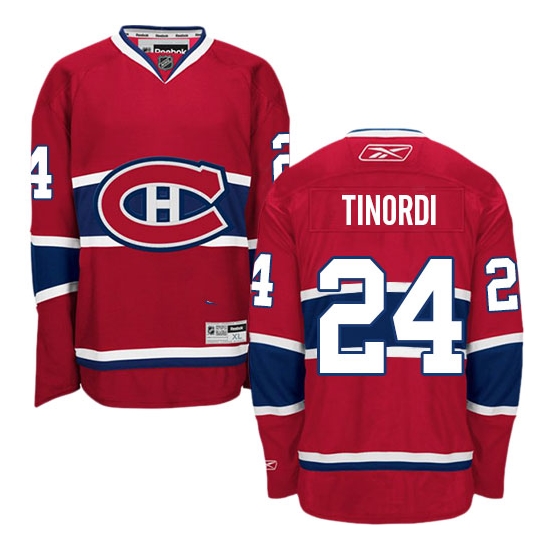 Jarred Tinordi Montreal Canadiens Authentic Home Reebok Jersey - Red