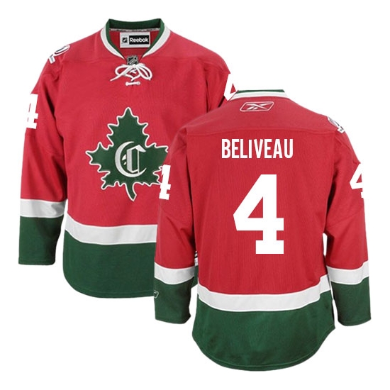 Jean Beliveau Montreal Canadiens Premier Third New CD Reebok Jersey - Red