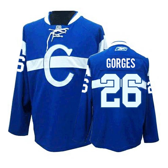 Josh Gorges Montreal Canadiens Premier Third Reebok Jersey - Blue