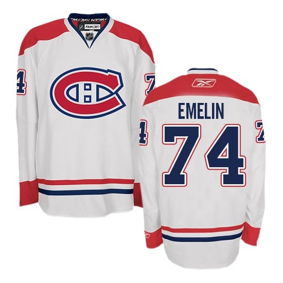 Alexei Emelin Montreal Canadiens Authentic Away Reebok Jersey - White