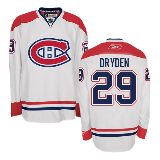 Ken Dryden Montreal Canadiens Authentic Away Reebok Jersey - White