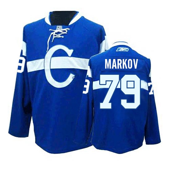 Andrei Markov Montreal Canadiens Authentic Third Reebok Jersey - Blue