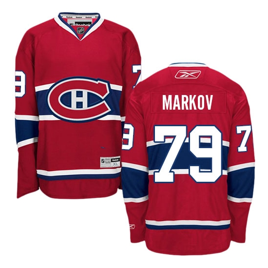 Andrei Markov Montreal Canadiens Authentic Home Reebok Jersey - Red