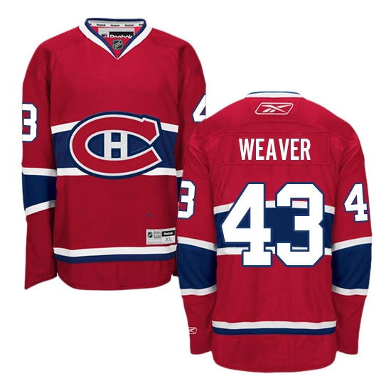 Mike Weaver Montreal Canadiens Authentic Home Reebok Jersey - Red
