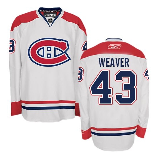 Mike Weaver Montreal Canadiens Authentic Away Reebok Jersey - White