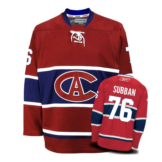 P.K Subban Montreal Canadiens Premier New CA Reebok Jersey - Red