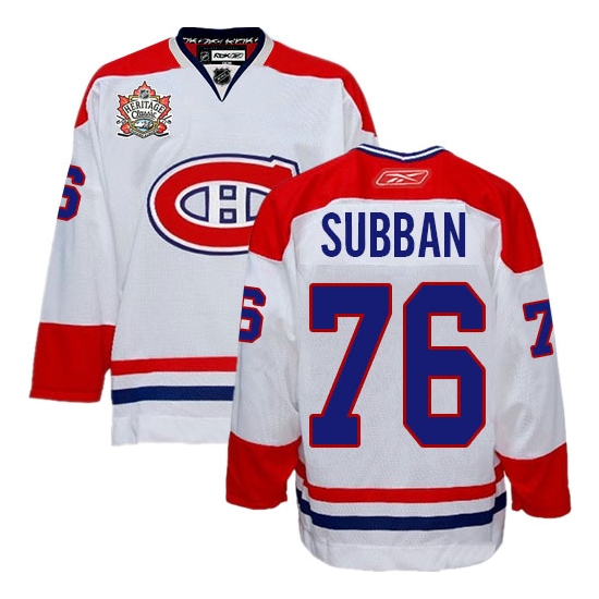 P.K Subban Montreal Canadiens Premier Heritage Classic Reebok Jersey - White