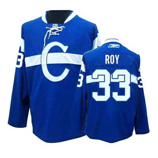 Patrick Roy Montreal Canadiens Authentic Third Reebok Jersey - Blue