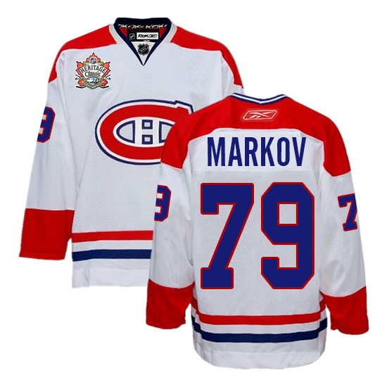 Andrei Markov Montreal Canadiens Authentic Heritage Classic Reebok Jersey - White