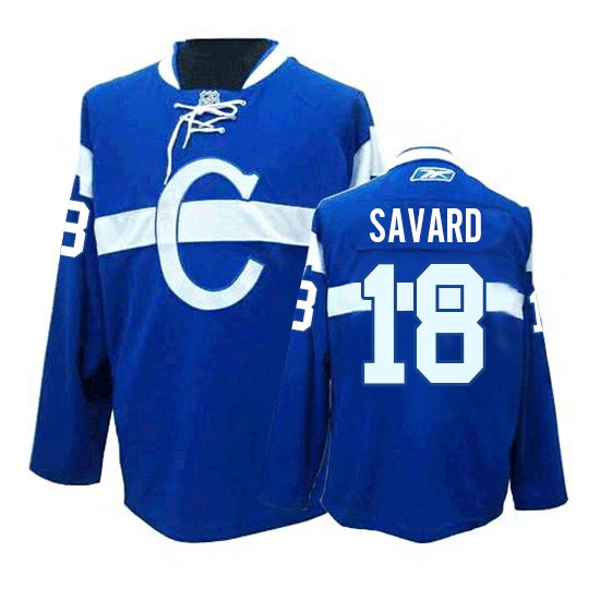 Serge Savard Montreal Canadiens Authentic Third Reebok Jersey - Blue