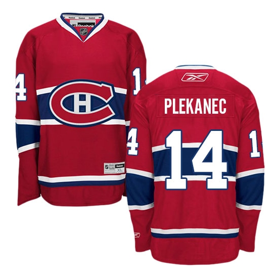 Tomas Plekanec Montreal Canadiens Authentic Home Reebok Jersey - Red