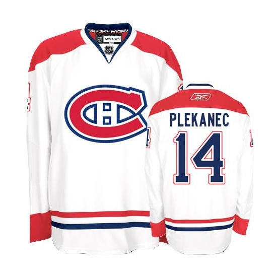 Tomas Plekanec Montreal Canadiens Authentic Away Reebok Jersey - White