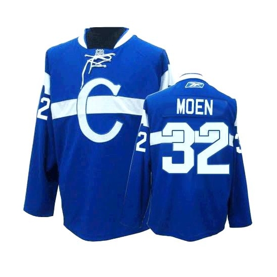 Travis Moen Montreal Canadiens Authentic Third Reebok Jersey - Blue
