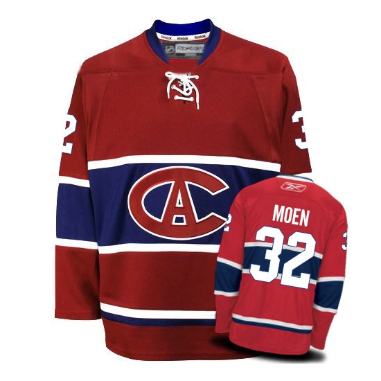 Travis Moen Montreal Canadiens Authentic New CA Reebok Jersey - Red