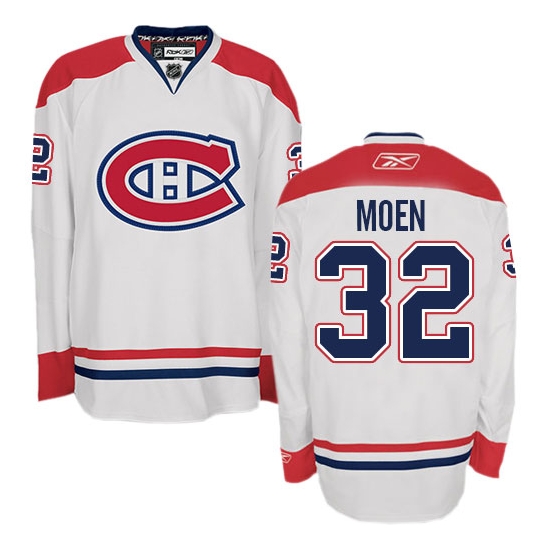 Travis Moen Montreal Canadiens Authentic Away Reebok Jersey - White