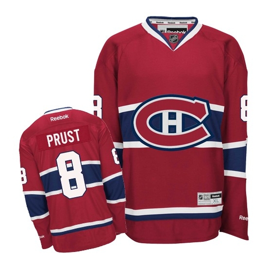 Brandon Prust Montreal Canadiens Premier Home Reebok Jersey - Red