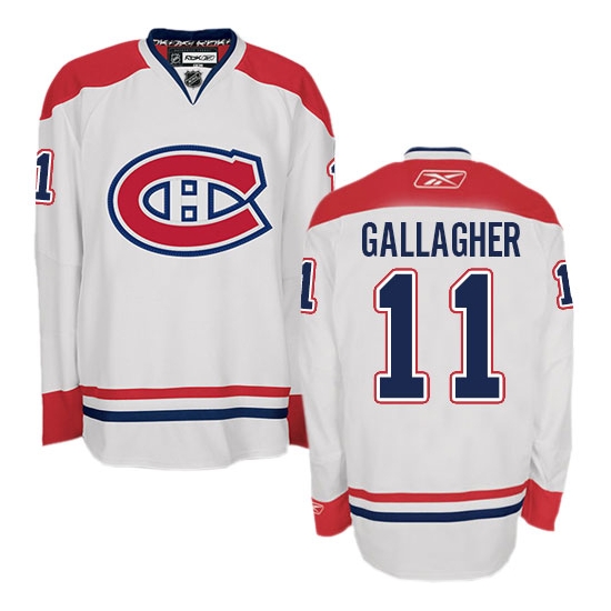 Brendan Gallagher Montreal Canadiens Authentic Away Reebok Jersey - White