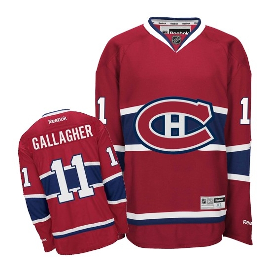 Brendan Gallagher Montreal Canadiens Youth Premier Home Reebok Jersey - Red