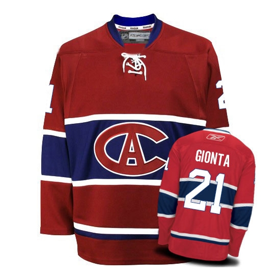 Brian Gionta Montreal Canadiens Premier New CA Reebok Jersey - Red
