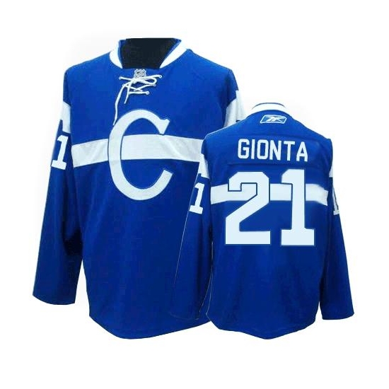 Brian Gionta Montreal Canadiens Youth Authentic Third Reebok Jersey - Blue