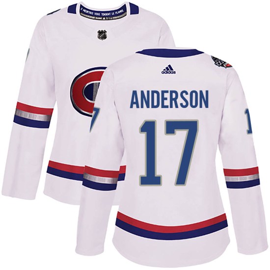 Josh Anderson Montreal Canadiens Women's Authentic 2017 100 Classic Adidas Jersey - White