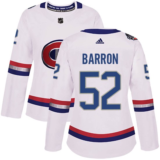 Justin Barron Montreal Canadiens Women's Authentic 2017 100 Classic Adidas Jersey - White
