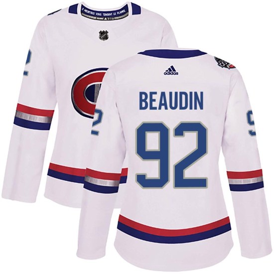 Nicolas Beaudin Montreal Canadiens Women's Authentic 2017 100 Classic Adidas Jersey - White