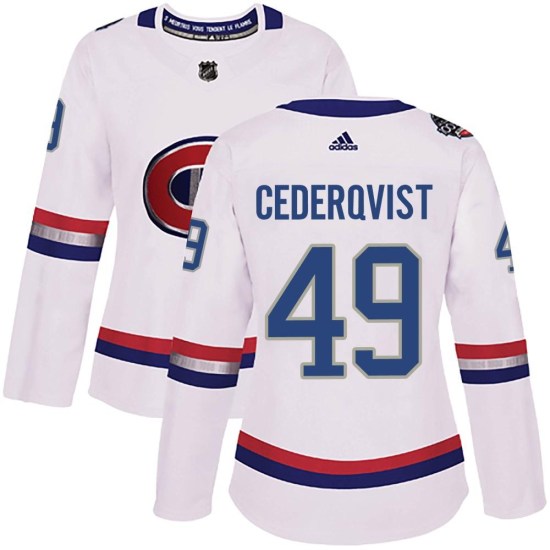 Filip Cederqvist Montreal Canadiens Women's Authentic 2017 100 Classic Adidas Jersey - White