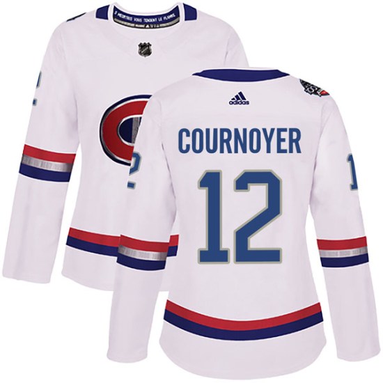 Yvan Cournoyer Montreal Canadiens Women's Authentic 2017 100 Classic Adidas Jersey - White