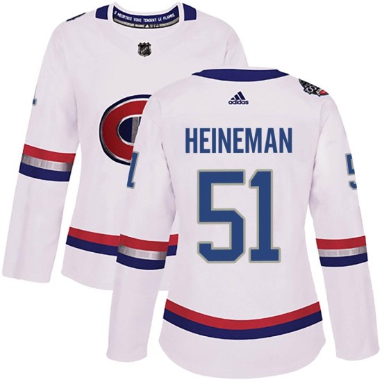 Emil Heineman Montreal Canadiens Women's Authentic 2017 100 Classic Adidas Jersey - White