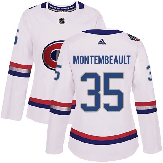 Sam Montembeault Montreal Canadiens Women's Authentic 2017 100 Classic Adidas Jersey - White