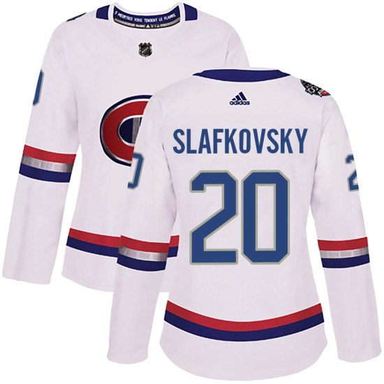 Juraj Slafkovsky Montreal Canadiens Women's Authentic 2017 100 Classic Adidas Jersey - White