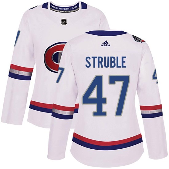 Jayden Struble Montreal Canadiens Women's Authentic 2017 100 Classic Adidas Jersey - White