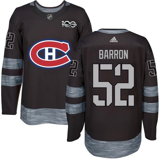 Justin Barron Montreal Canadiens Authentic 1917-2017 100th Anniversary Jersey - Black