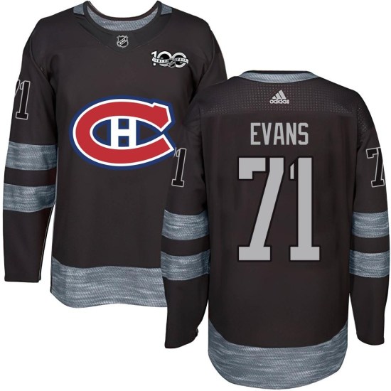 Jake Evans Montreal Canadiens Authentic 1917-2017 100th Anniversary Jersey - Black