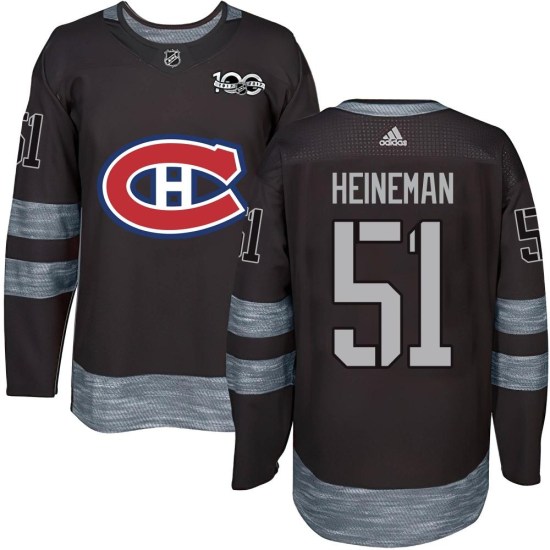 Emil Heineman Montreal Canadiens Authentic 1917-2017 100th Anniversary Jersey - Black