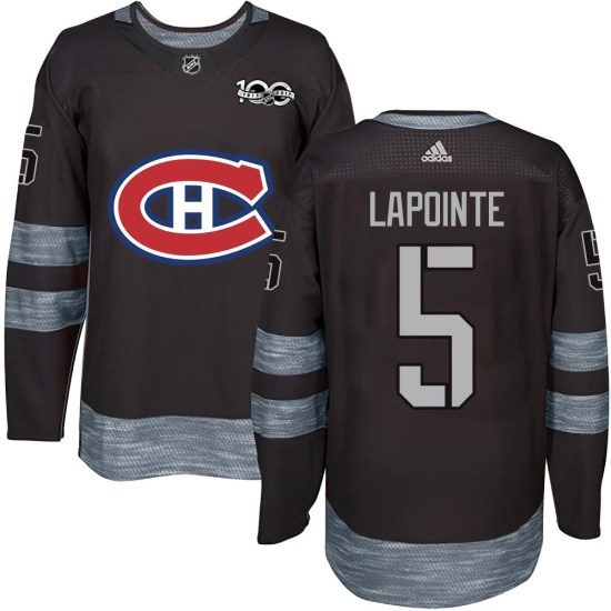 Guy Lapointe Montreal Canadiens Authentic 1917-2017 100th Anniversary Jersey - Black