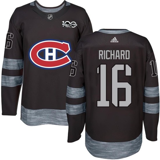 Henri Richard Montreal Canadiens Authentic 1917-2017 100th Anniversary Jersey - Black