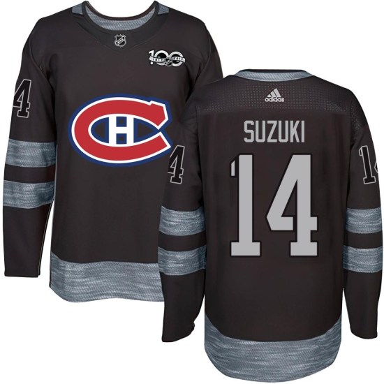 Nick Suzuki Montreal Canadiens Authentic 1917-2017 100th Anniversary Jersey - Black